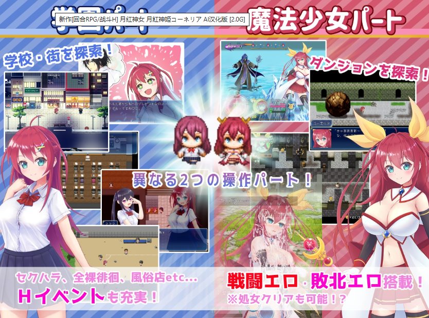 【PC/安卓/AI汉化/战斗/RPG游戏/3.10G】月红神姬科内莉亚 （月紅神姫コーネリア） Ver1.10 内嵌AI汉化版+作弊码+战斗RPG游戏+3.10G